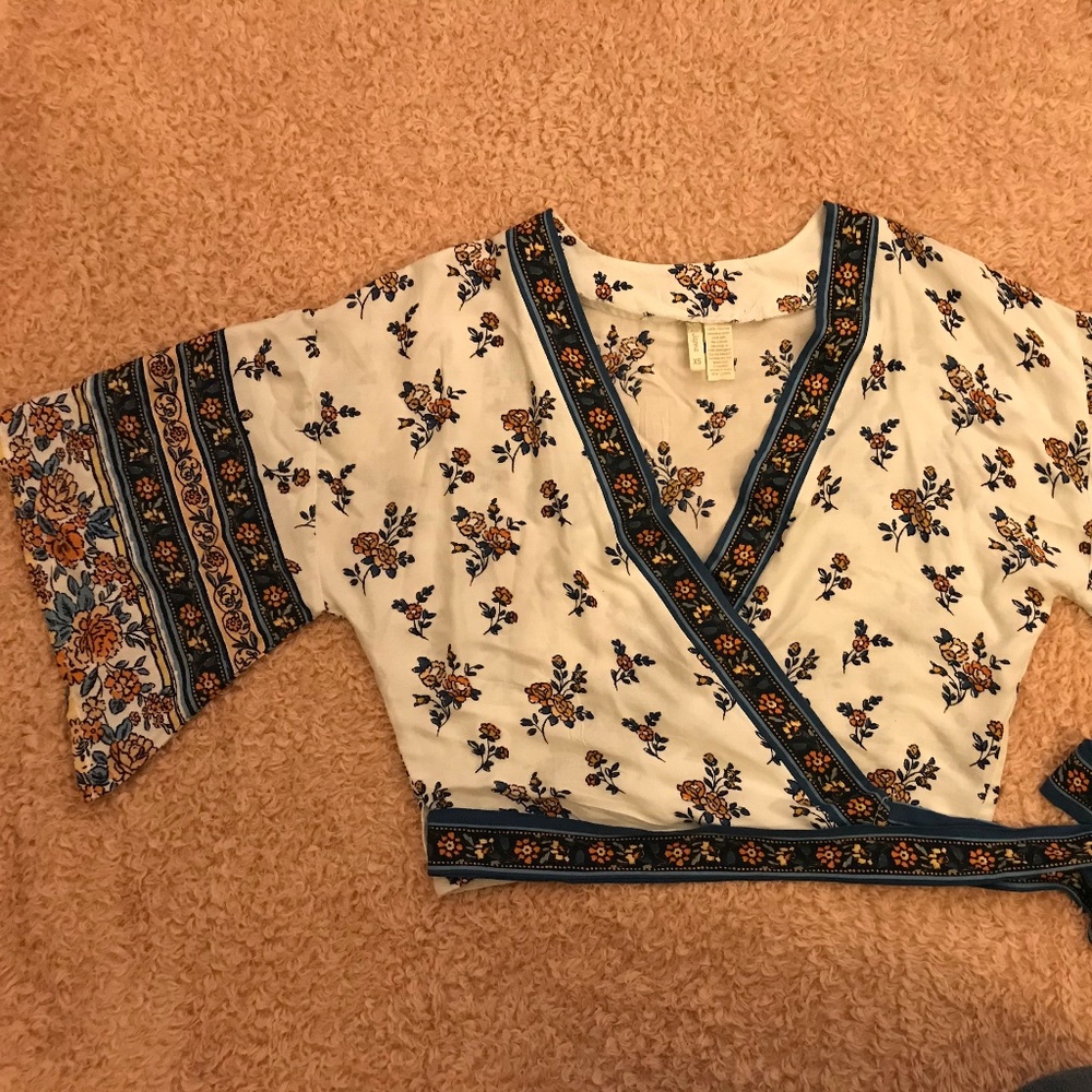 Floral Wrap Shirt